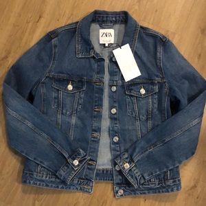 ZARA Denim Jean Jacket Sz. L BRAND NEW